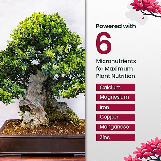 16oz Bonsai Tree Live Liquid Plant Food - Makes 32 Gallons of Bonsai Fertilizer Liquid, Premium Macronutrient Formula Enriched with Micronutrients for Healthy Roots, Branching & Foliage