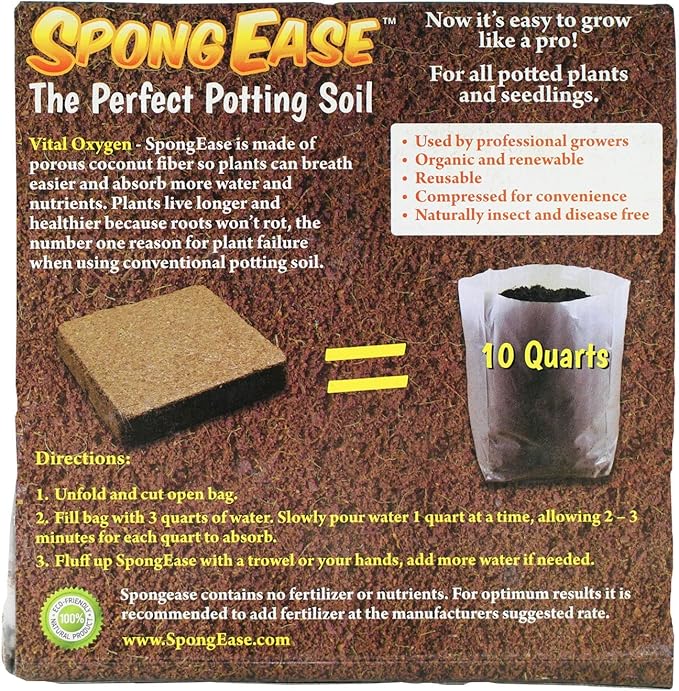 Potting Soil (≈30 Quarts) - 3 Pack of 10 Quart Pop up Bags - Pro Coco Coir Potting Soil for Plants and Seed Starting