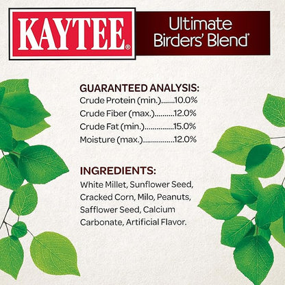 Kaytee Ultimate Birder's Blend Food, Wild Bird Seed For Grosbeaks, Cardinals, Nuthatches, Woodpeckers & More Outside Feeders, 10 Pound