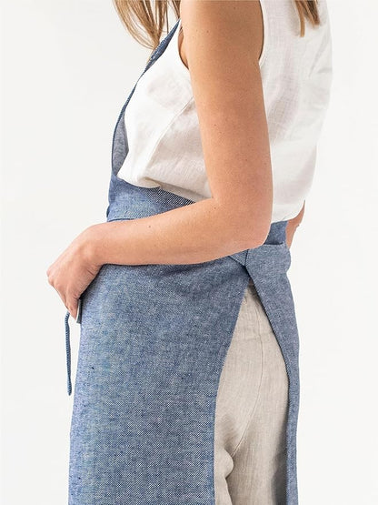 MagicLinen 100% Linen Apron - Cooking, Gardening, Grilling, Painting Apron with Pockets - Perfect for Women and Men