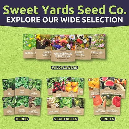 Organic Seeds Essential Variety Pack - 10 Individual Packs - 2026 Season - Summer Squash, Cherry Tomatoes, Arugula, Broccoli and More! for Indoor & Outdoor Planting (Non-GMO, Certified Organic)