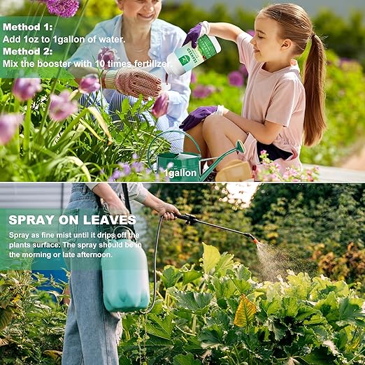 Organic Original Seaweed Booster, Plant Nutrient Concentrate, Kelp Lawn and Plant Liquid Fertilizer for All Indoor & Outdoor Plants, Non-Toxic and Safe, Help Plants Recover from Stress