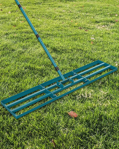 Lawn Leveling Rake, 45x10 Inch Yard Leveling Rake for Soil with 78'' Adjustable Steel Handle, Level Soil Sand Dirt Ground Surfaces Easily, Ideal for Backyard, Garden, Golf Course, Pasture, Farm