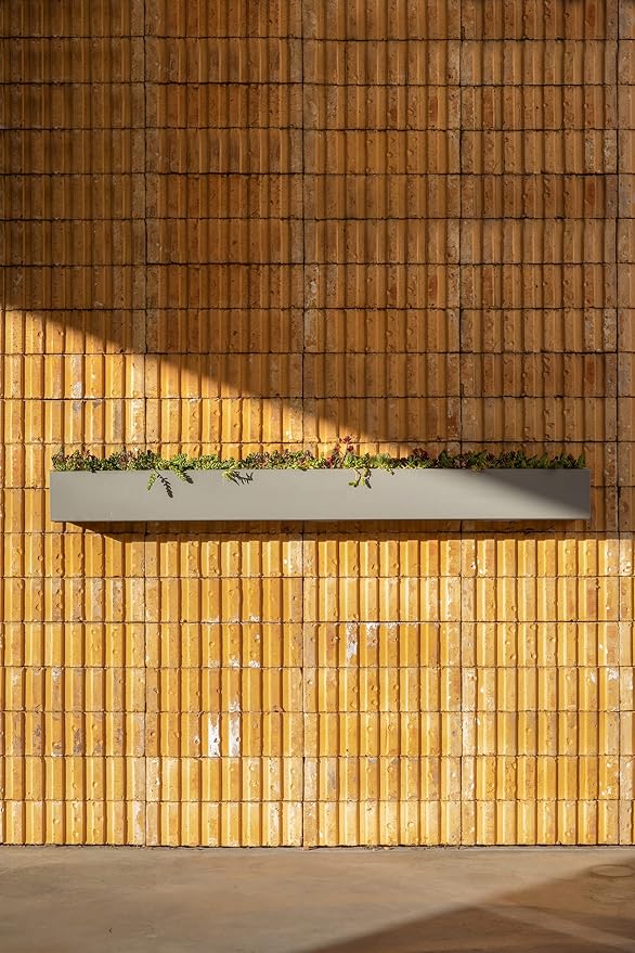 Veradek Forma Series Trough Hanging Planter - Rectangular Planter for Window Sill/Wall Decor | Made from Plastic-Stone Material | Modern Décor for Succulents, Indoor Small Plants
