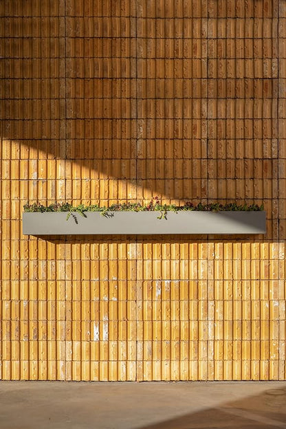 Veradek Forma Series Trough Hanging Planter - Rectangular Planter for Window Sill/Wall Decor | Made from Plastic-Stone Material | Modern Décor for Succulents, Indoor Small Plants