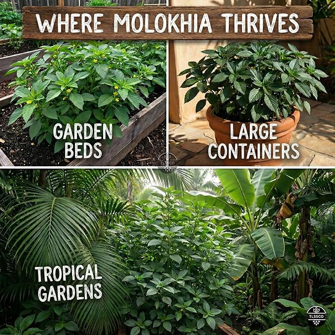3000+ USA Premium Egyptian Spinach Seeds (Molokhia), Non-GMO Seeds, Fast-Growing, Low Maintainance, Nutrient-Rich & High-Yield – Heirloom Seeds