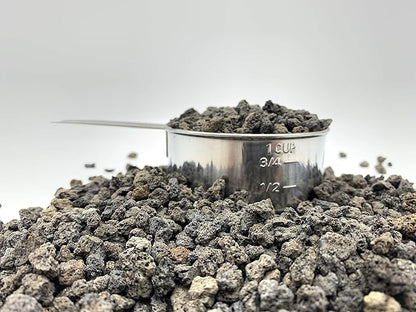 Black Lava Rock | 2 Quarts Bag | 1/4” Particle Size | Soil Aggregate for Bonsai, Cactus, Succulents, Aquariums, and More | Enables Optimal Drainage and Soil Aeration | The Bonsai Supply