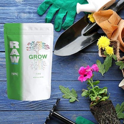 RAW Grow All-in-One Plant Nutrient Fertilizer 7-4-5, 8-Ounce