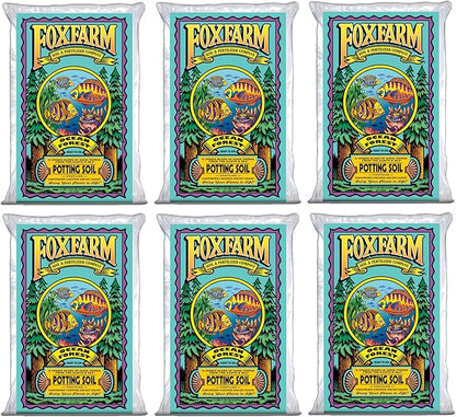 FoxFarm Ocean Forest Potting Soil, 1.5cu ft (Pack of 6) - Light, Aerated Texture, Designed for All Container Plants - pH Adjusted for Optimal Nutrient Uptake, Effectively Retains Moisture