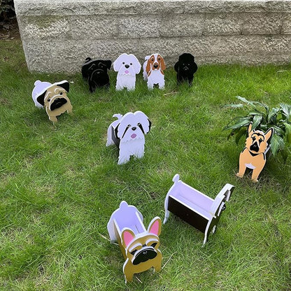 Light Of The City Dog Planter Plant Pot, Flower Pot Cactus Planter Pots for Outdoor Garden Decoration, Golden Retriever Plant Storage Container Holder Office Home Indoor Decor Gift for Dog Lovers