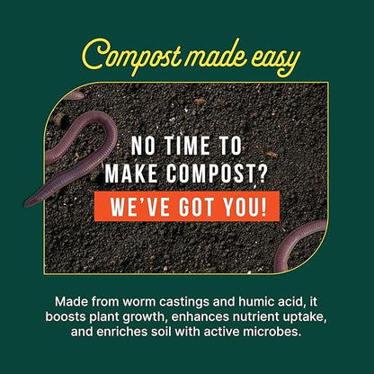Sunday Soil Booster - Worm Casting Tea - Enhance Soil Health & Promote Vigorous Plant Growth - Made with Vermicompost Extract & Humic Acid - 32 Fl Oz, 2 Pack