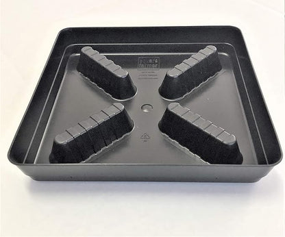 Square Plant Saucer Plastic Plant Trays with Plant Riser Pot Elevator for Indoor Plant pots and Outdoor Potted Plants Planter Tray Water Drainage drip Tray 13-inch by square farmer (50-Pack)