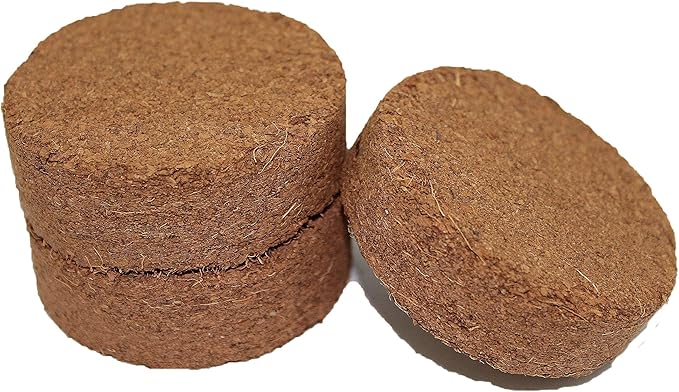 Coco Coir Discs (60mm 50-Pack) - Organic Coconut Coir Seed Starting Discs - Coconut Fiber Seedling Soil for House, Potting & Indoor Plants - Organic Coco Coir for Plants & Potting Mix