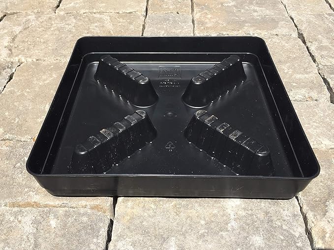 Square Plant Saucer Plastic Plant Trays with Plant Riser Pot Elevator for Indoor Plant pots and Outdoor Potted Plants Planter Tray Water Drainage drip Tray 13-inch by square farmer (50-Pack)