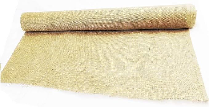 36" X 24 feet Gardening Fabric Disposable Jute Burlap Planter Liner- Great for Raised Bed Liners Roll of 24 Feet | Garden Cover-Fabric Weed Barrier 7oz 36 inch x 24-ft Light Weight Aisle Runner