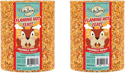 2-Pack of Mr. Bird Flaming Hot Feast Large Wild Bird Seed Cylinder 4 lbs. 3 oz.