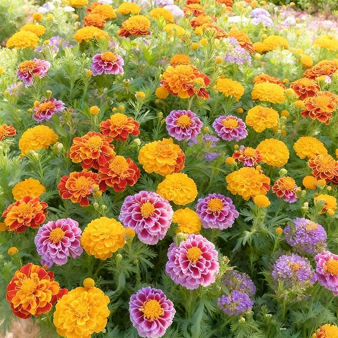 1000+ Marigold Seeds for Planting, Mixed Color Marigold Seeds Heirloom Garden Flower, Flower to Plant Open Pollinated Annual Flowers for Vibrant Annual Blooms Pots Outdoor Garden