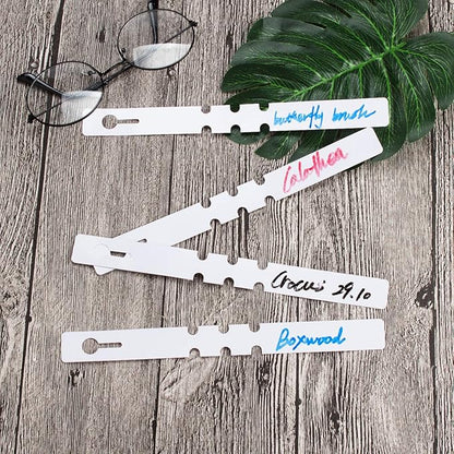 Acrux7 1000Pcs 8 Inch Wrap Around Plant Tags, White Waterproof Hanging Tree Tag Garden Labels, Plastic Plant Labels Tree Name Tags for Outdoor Garden Nursery Plants