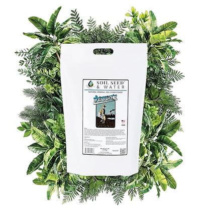 Soil Seed & Water Zeolite Soil Conditioner – Natural Minerals for Water Retention, Nutrient Exchange, and Drainage - Home Garden - OMRI Listed