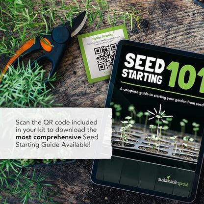 Edible Flower Seeds for Planting: 7 Variety Packets: Viola, Calendula, Chamomile, Chives, Bachelor Button, Borage & Nasturtium, Annual & Perennial Edible Flower Seeds Garden Kit by Sustainable Sprout