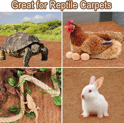 2 Rolls 15.7x78.7inch Natural Coco Coir Fiber Liner Roll Sheet, Coconut Fiber Pad, for Planter Flower Basket Liner Garden Decoration Animal Pet Pad