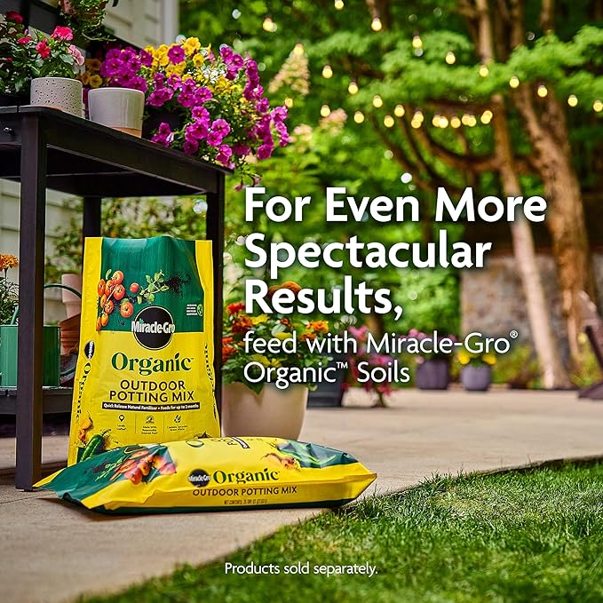 Miracle-Gro Organic Plant Food - Use with Indoor or Outdoor Plants, Organic Liquid Fertilizer for Containers and In-Ground Gardens, OMRI Listed, 32 fl. oz. (2-Pack)