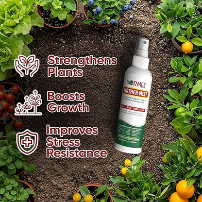 Hormex Mother Mist Cal-Mag-Iron + B1 Plant Nutrient Deficiency Spray - Boost Growth, Strength & Cloning Success - All Purpose Foliar Spray for Houseplants, Flowers & Vegetables, 8oz