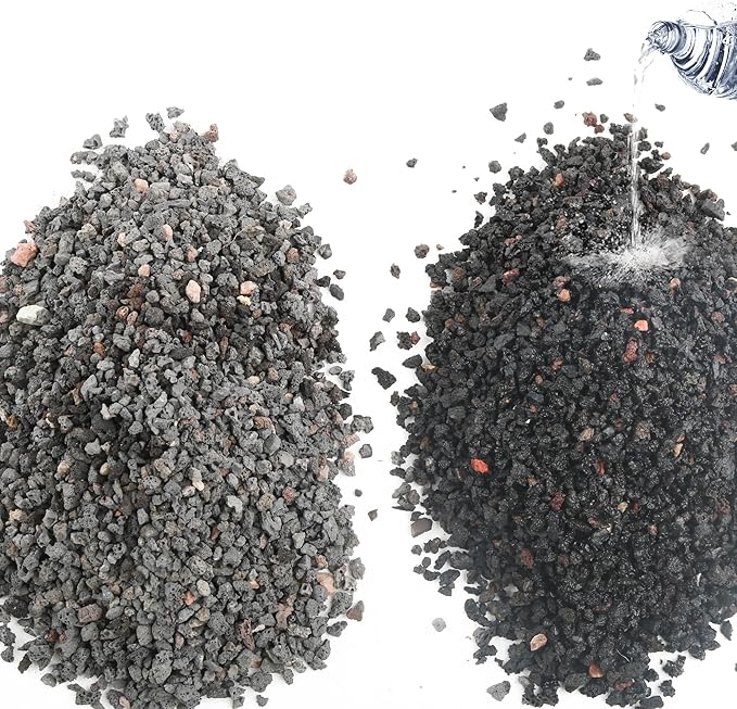 10LB Black Lava Rocks for Plant Gravel Pebbles for Bonsai Succulent Potting Soil, Top Dressing and Terrarium Plants