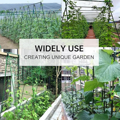 Garden Stakes 6ft, 6Feet Metal Plant Stakes 25 Pack for Gardening and Farm, 72" Plastic Coated Plant Support for Tomato, Cucumber, Bean, Flower, Potted and More Climbing Plants