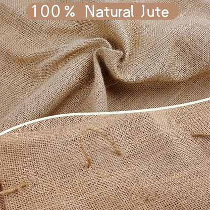 Kmise Premium Tightly Woven Burlap Potato Sack Race Bags (Pack of 6)，48"x25" Natural Jute Burlap Sacks for Kids & Adults, Reusable Eco-Friendly Grow Bag for Field Day Games & Harvest Storage