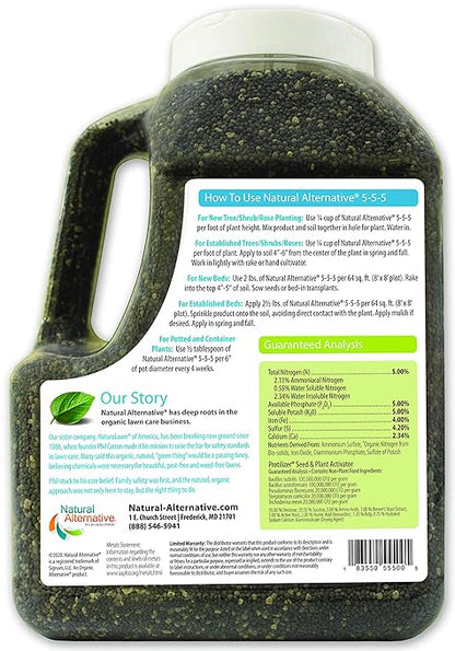 Natural Alternative 5-5-5 All-Purpose Starter Plant Food 6.5lb. Jug (55500)
