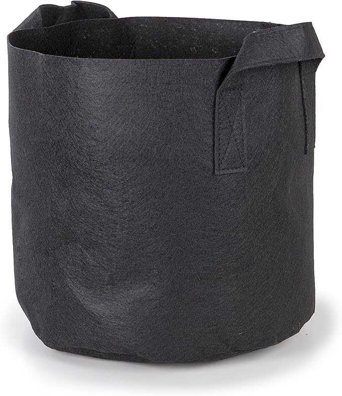 247Garden 5-Pack 7-Gallon Aeration Fabric Pot/Plant Grow Bag w/Handles (260 GSM, Black, 12H x 13D)
