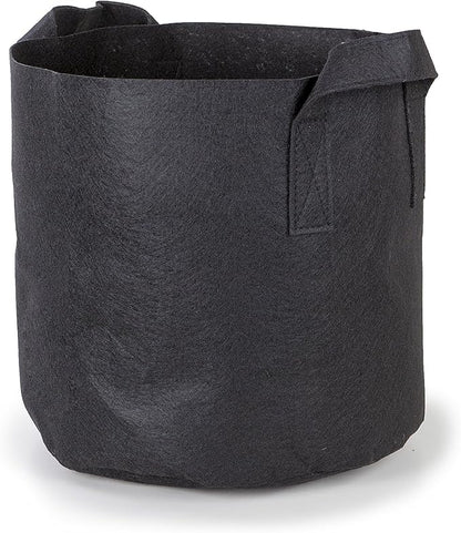 247Garden 5-Pack 7-Gallon Aeration Fabric Pot/Plant Grow Bag w/Handles (260 GSM, Black, 12H x 13D)
