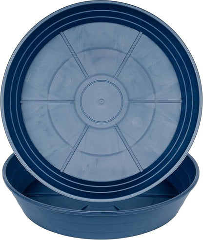 Plant Saucer 14 Inch 2 Pack 6 8 10 12 14 16 18 20 25, Plastic Plant Trays for Pots，Extra-Deep Plant Water Dray Tray, Bird Bath Bowl, Heavy Flower Plant Saucers Indoors and Outdoor No Holes