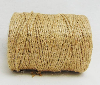 400 feet Burlap Jute Twine Rope 4 ply | Garden Twine Best Unique Dark Supports Vines, Plants and Vegetables Pottery Product (4 Ply 400-Ft)