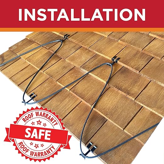 Roof Clips, Safe for Heat Tape, Electric Cable & Roof Heat Cable Installation, Prevents Roof Damage, Easy Nail-Free Outdoor Cable Clips, Your Ultimate Cable Clip (.625-25 Pack)