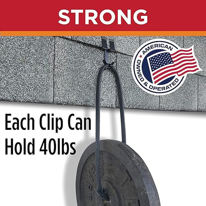 Roof Clips, Safe for Heat Tape, Electric Cable & Roof Heat Cable Installation, Prevents Roof Damage, Easy Nail-Free Outdoor Cable Clips, Your Ultimate Cable Clip (.325-25 Pack)