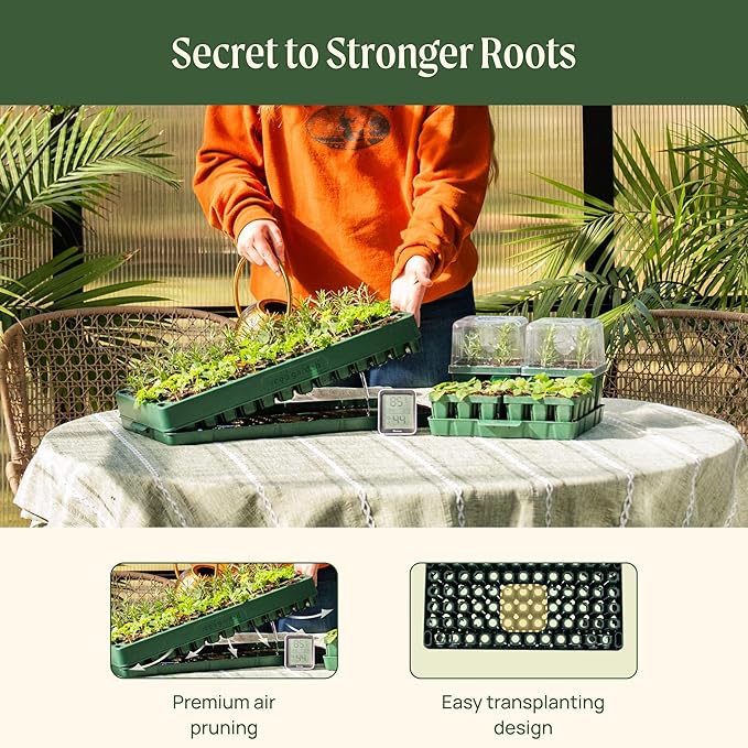 Vego garden 3-in-1 Plant & Pop Board Seedling Popper Tool, 10" x 20", Works Perfectly with Stackable Seedling Trays