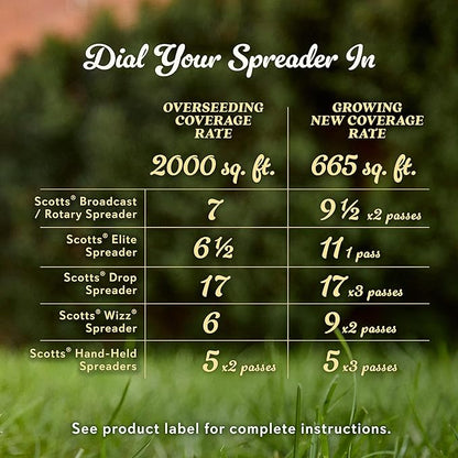 O.M. Scott and Sons Tall Fescue Blend Grass Seed, Fertilizer and Soil Improver, Naturally Crowds Out Weeds, Covers Up to 2,000 sq. ft., 8 lbs., 2-Pack
