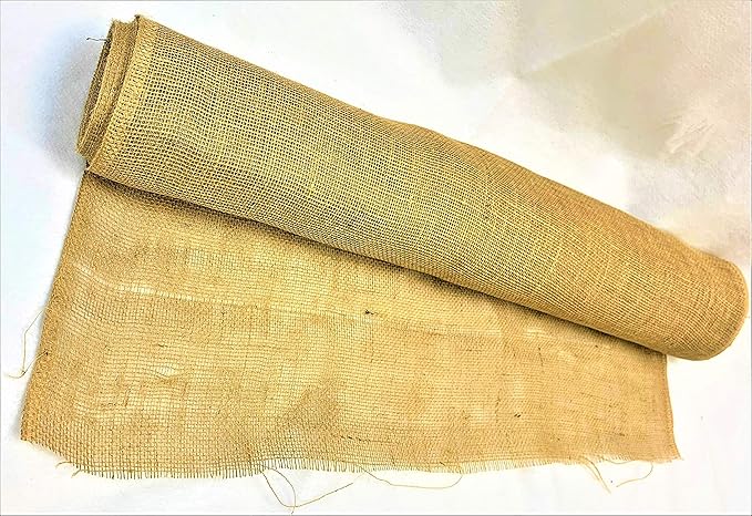 36" X 24 feet Gardening Fabric Disposable Jute Burlap Planter Liner- Great for Raised Bed Liners Roll of 24 Feet | Garden Cover-Fabric Weed Barrier 7oz 36 inch x 24-ft Light Weight Aisle Runner
