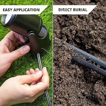 Wirefy 14/2 Low Voltage Landscape Wire 100 ft | Low Voltage Landscape Lighting Wire | Pure Copper | Outdoor Direct Burial | 14-Gauge 2-Conductor 100 Feet | UL Listed
