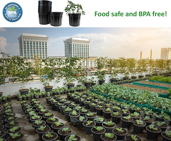 Viagrow VHPP200-24 VHPP Nursery Pots, 2 Gallon, Black