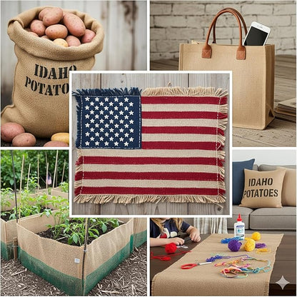48 Inch X 15 Feet Total 60 SFT Garden Burlap Liners, loosely Weave Jute-Burlap for Raised Bed, Cover Seed, Mulch and Gardening Blanket (48 Inch X 15 feet, 48" Wx15'L)