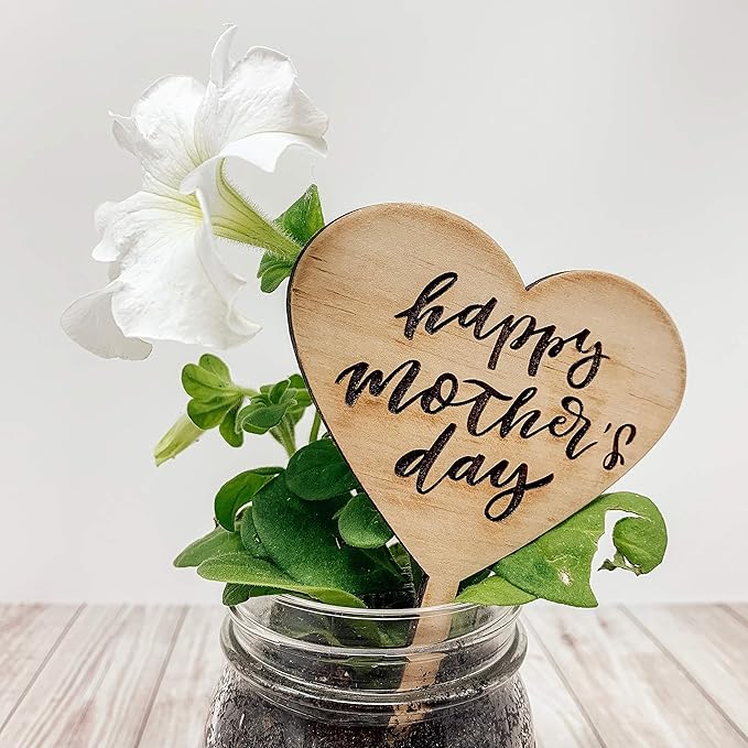 Happy Mother's Day Wood Engraved Plant Tag