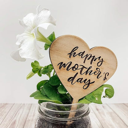 Happy Mother's Day Wood Engraved Plant Tag