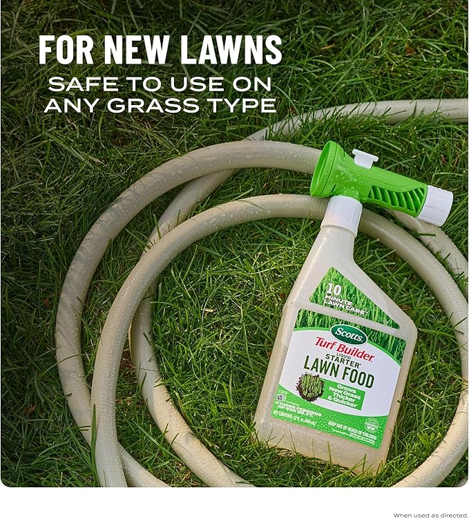 Scotts Turf Builder Liquid Starter Lawn Food, Lawn Fertilizer for New Grass, 7-12-15, 32 fl. oz.