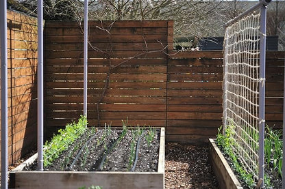 Natural Jute Plant Support Net, 7.5 x 8.5 Feet, 4 Inch Mesh, Biodegradable Garden Trellis for Climbing Plants