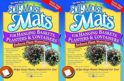 Soil Moist Mats for Hanging Baskets Planters and Containers 6pc Pack (2)