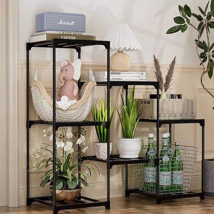 Plant Stand Indoor Plant Shelf Outdoor Metal Plant Rack for Multiple Plants 7 Pots Ladder Plant Pot Holder for Living Room Patio Garden Home Decor