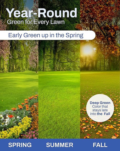 EarthWorks EW4H Replenish Lawn Fertilizer, Organic Compost Grass Food, Deep Root Turf Booster, Year-Round Green, Soil-Building Formula for All Seasons, 25 lbs